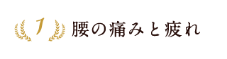 1位 腰の痛みと疲れ