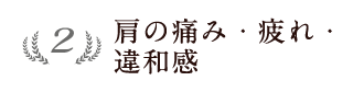 2位 肩の痛み・疲れ・違和感